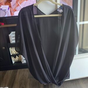 Elegant Black Sheer Blouse